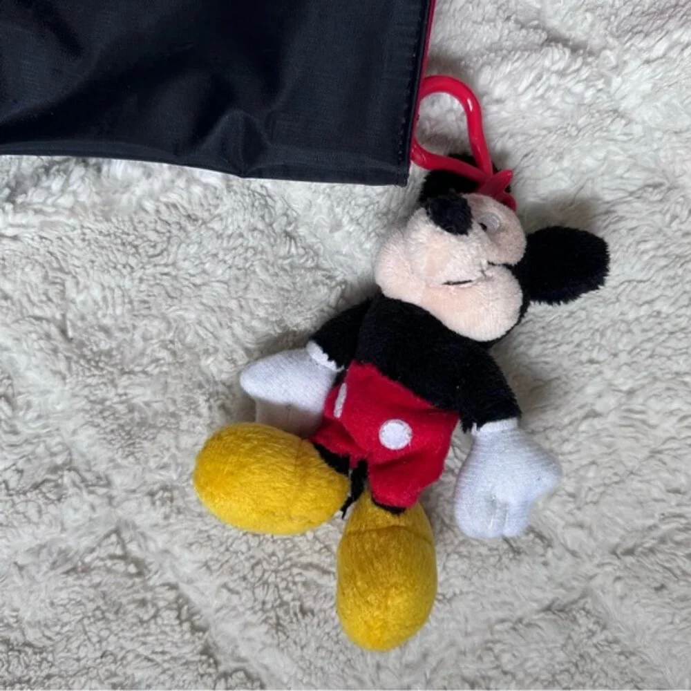 Disney X Mickey Unlimited | Black Canvas 90's Mickey Collage Tote Bag & Keychain